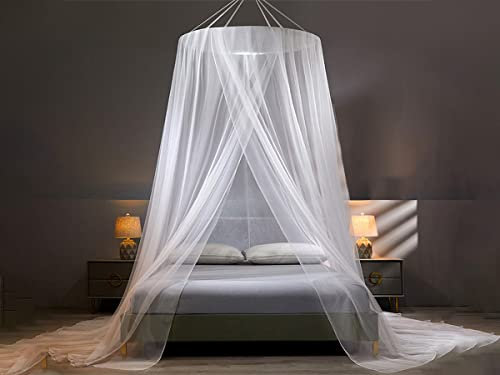 Zanzariera Letto 60x250x1400cm, Tenda Antizanzare, Forma Cupola, Misura Universale Per Letto Matrimoniale Singolo Lettino Bambini Culla