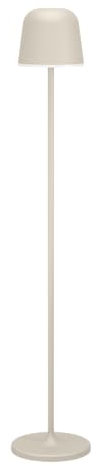 Eglo Lampada da terra a LED Mannera-L, senza fili, funzione touch, dimmerabile, lampada da soggiorno in metallo beige, per interni ed esterni, IP54