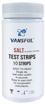 10 Bandelette Test Piscine Au Sel, de test pour piscine, 30 Secondes Bandes De Test De Sel De Piscine, pour bain à remous, spa, piscine