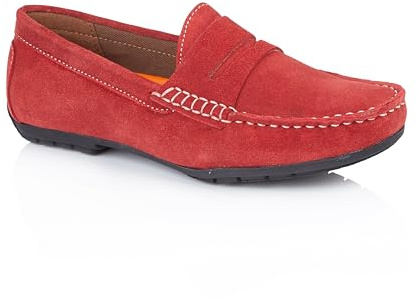 Silver Street London Danielle Premium Suede Leather Women's Loafers & Moccasins Extra Padded Breathable Summer Shoes for Women Comfortable Slip On Flats