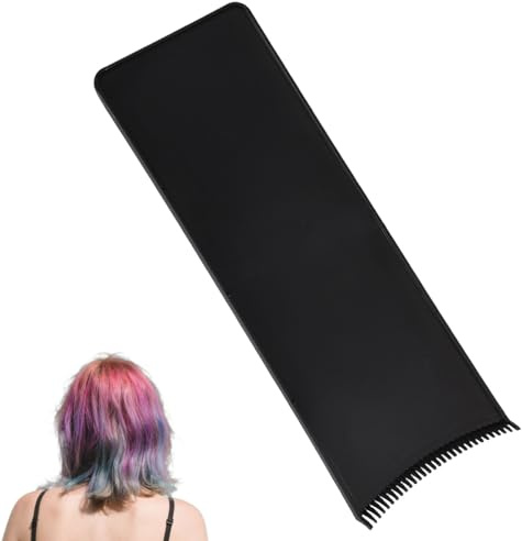 Tabla para Mechas Balayage con Dientes, Paleta de Coloración Reutilizable Tabla de Aluminio Herramientas Profesionales para Tinte Peluquería DIY (Negro)