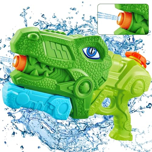 ZLPBAO Wasserpistole Kinder Dinosaurier Wasserpistole, Spritzpistole Kinder 10-11 Meter 650ml Wassertank Einfaches Auffüllen Wasserspaß Strand Spielzeug im Freien für Kinder und Erwachsene