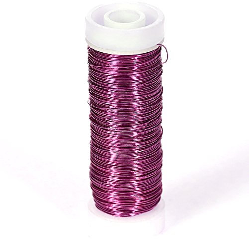 Bütic Draht - Bindedraht - Wickeldraht - Basteldraht 0,50mm Ø - 50m, Farbe:Pink