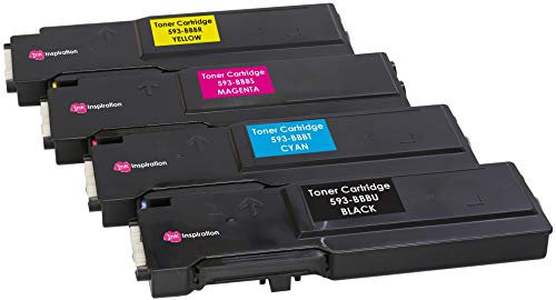 Ink Inspiration 4er Set Premium Toner kompatibel für Dell C2660 C2660dn C2665 C2665dnf | Schwarz 6.000 Seiten & Color je 4.000 Seiten