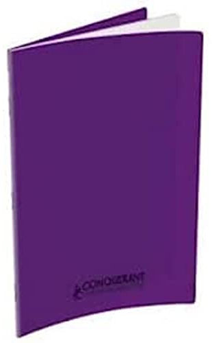 Conquérant Lot de 20 Cahiers Classique 24x32cm Grands Carreaux Seyès 48 Pages Agrafées Couverture Polypro Violet