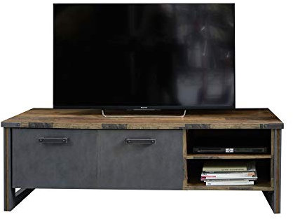 trendteam smart living - Lowboard Fernsehschrank Fernsehtisch - Wohnzimmer - Prime - Aufbaumaß (BxHxT) 178 x 52 x 42 cm - Farbe Old Wood mit Matera - 186832223