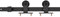 vidaXL Kit di Binari per Porte Scorrevoli 200 cm Acciaio Nero