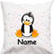 Shirtinstyle Kopfkissen, Pinguin mit Wunschname, Text, Wunschtext, Kinder Kinderzimmer Deko, Dekokissen mit Füllung, Motiv, Logo, Name, Größe 40x40cm
