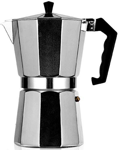 12 Cup 600ML Aluminum Silver Stovetop Espresso Maker Durable Express Percolator Pot Practical Moka Coffee Pot