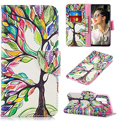 FCHUI for Huawei P30 Pro Case, for Huawei P30 Pro Phone Case Women Men Card Slots Magnetic Closure Kickstand Full Protection Premium Leather Flip Wallet Phone Case Cover