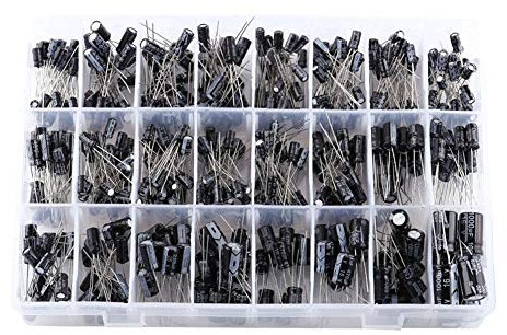 Condensateur, Condensateur électrolytique 500 Pièces 24 Valeurs Kit de Boîte D'Assortiment de Condensateur électrolytique en Aluminium 10 V ~ 50 V 0,1 UF à 1000 UF