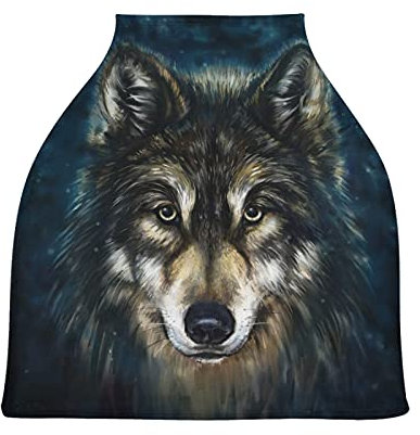 Wolf Abstrakt Autositz Baldachin Baby Autositzbezug Kinderwagenbezüge Einkaufswagenbezug Stillschutz Stillen fürs Kleinkind