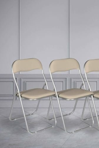 Dmora Klappstuhl Marbella Beige 2 Stühle Gepolstert