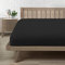 Spannbettlaken 120x200cm, Bettlaken 120x200 bis 30cm - Oeko-Tex Zertifiziert - Premium 100% Mikrofaser Weiches Spannbetttuch Leintuch Ganzjährig - Schwarz