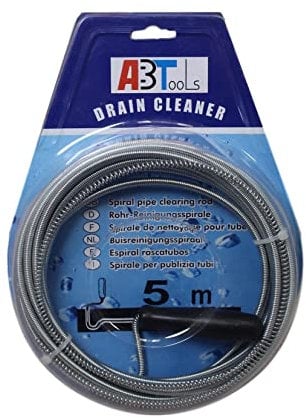 Bahob® 3 and 5 Metre Metal Sink and Drain Cleaner Unblocker Spring Wire Waste Pipe Cleaner DIY Home (5M)