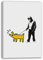 Leinwandbild Banksy Keith Haring - Bellender Hund, Pop-Art Modern Street-Art, Kunstdruck Klein bis Groß XXL - Wohnzimmer, Schlafzimmer