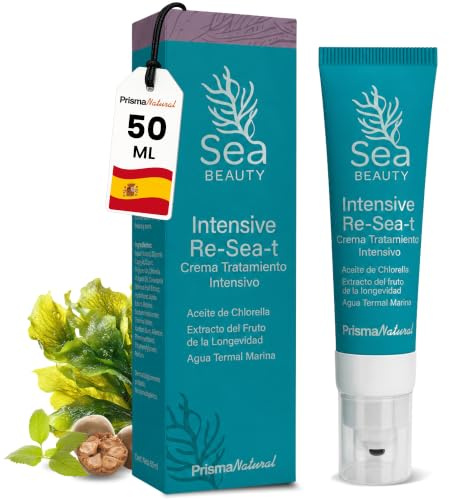 Prisma Natural Intensive RE-SEA-T Gesichtscreme für Damen und Herren, geeignet für fettige, empfindliche, trockene Haut, Anti-Aging, Depigmentierung und Anti-Falten, Feuchtigkeitscreme für Nacht und