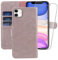 MONASAY Handyhülle Fit für iPhone 11 Hülle 6,1 Zoll,[Schutzglas][Verdicktes TPU][RFID Schützt][Kartenfächer][Standfunktion][Magnet],Stoßfeste Schutzhülle Klapphülle Flip Case, Pinksand
