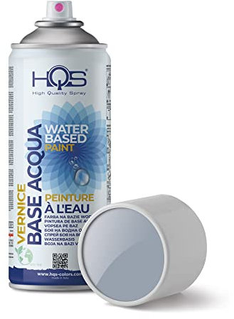 HQS Bomboletta di Vernice Spray 400ml Base Acqua Colori Ral (Ral 7001 Grigio Argento)