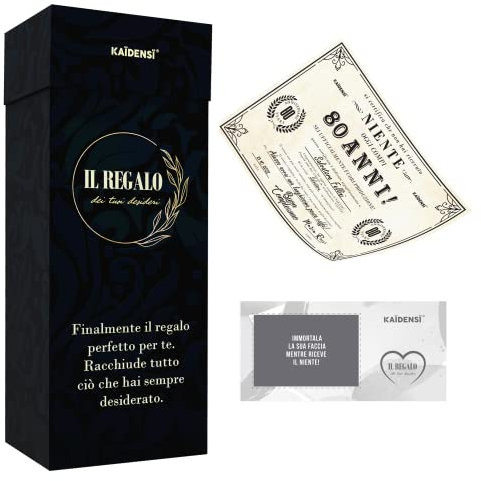 KAÏDENSÏ Idea Regalo Scherzo Il Niente – Versione Compleanno 80 Anni - Idee Regali Divertenti Uomo Donna - Scherzi Gadget Originali per Lui e Lei