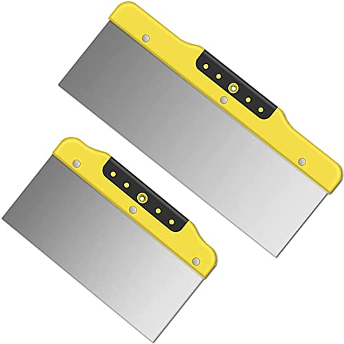 DEKEones Drywall Taping Knife Set, Stainless Steel Putty Knives Scraper with Tapered Blade for Wall Decoration Hand Tools(8,12)