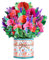 GREETING ART Pop-Up Karte Blumen mit Nelken,Pop Up Karte Blumenstrauß,3D Geburtstagskarte für Mama,Frau, Freundin & Mutter,Muttertagskarte,Karte Muttertag,Gute Besserung Karte, Danke Karte