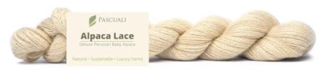 PASCUALI Alpaca Lace |Strickwolle aus 100% Alpakawolle, Alpaka Wolle zum Stricken und Häkeln, 1 Strang - 50g, Farbe:Beige 33