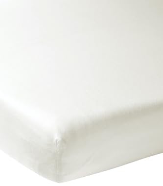 Meyco Home Basic Jersey Uni Spannbettlaken für 1-Person (Bettlaken mit weicher Jersey-Qualität, aus 100% Baumwolle, perfekte Passform durch Rundum-Gummizug, Maße: 120 x 200 cm), Warmes Weiß