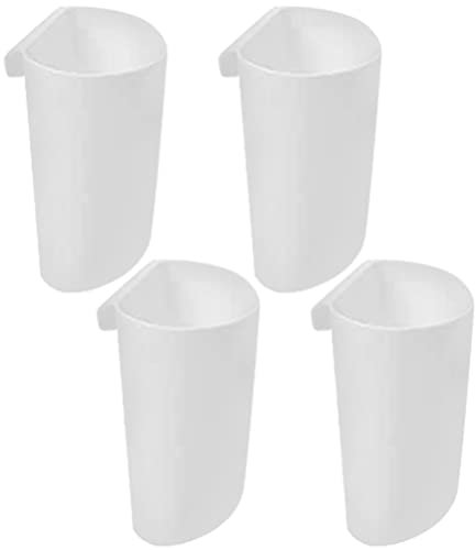 Kichvoe Accessoire pour Chariot À roulettes Petit Panier Suspendu Porte-gobelet Panier De Rangement Blanc pour Chariot De Courses