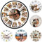 ＨＡＯＡＮＧＺＨＥ Personalisierte Foto Wanduhr, Personalisierte Wanduhr aus Holz mit Fototext, Fügen Sie Ihr Bild/Foto/Logo/Jedes Design Hinzu, Geschenk für Mama Papa Freunde & Familie