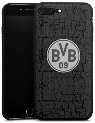 Silikon Hülle kompatibel mit Apple iPhone 7 Plus Case schwarz Handyhülle BVB Borussia Dortmund Trikot