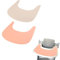 Kingovalley Silikon-Hochstuhl-Tischset für Stokke Tripp Trapp Stuhl, Baby-Hochstuhl-Tablett, Fingerfoods, Platzset für Babys, Kleinkinder (Bohnenpaste und Hellgrau), 2 Stück