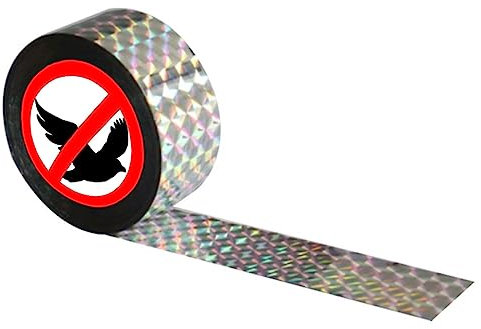 CUHZA Cinta Reflectante Repelente,Cinta Repelente de Aves,Cinta Repelente de Aves,2.4CM x 50M Cinta Repelente de Aves - La Cinta Repelente de Aves previene daños y Mantiene alejadas a Las plagas