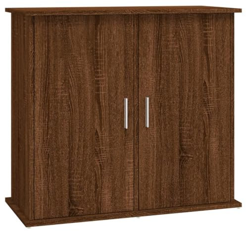 vidaXL Aquariumständer, Aquarium Unterschrank mit viel Stauraum, Aquarium Tisch mit Stabiler Oberplatte, Aquariumschrank Aquarium Halter, Braun Eichen Optik Holzwerkstoff