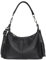 LUXCAELY Hobo Tasche aus echtem Leder für Damen, Schicke Handtasche, Umwandelbar in Eine Schultertasche, Quastenanhänger – perfekt für Arbeit und Freizeit - Schwarz