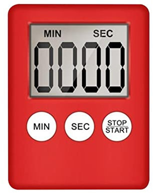 Minuteur Cuisine, Minuteur De Cuisine Numérique, Minuterie Numérique, Minuterie de Cuisine, Chronomètre Minuterie Aimanté, LED Compte à rebours pour Cuisiner, Jouer, Cuisiner (Rouge)