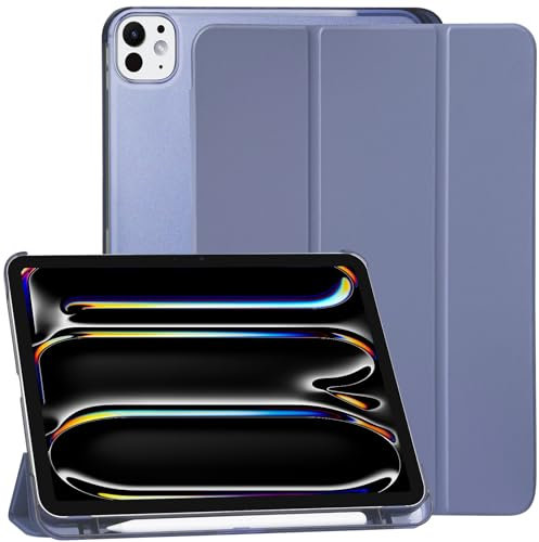 GOZOPO Funda para iPad Pro 11 (2024) M4 , funda delgada con soporte para lápices, función de encendido y apagado automático