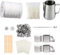 Kerzen Selber Machen Set Kerzenherstellung Zubehör Kit DIY Candle Making Kit Kinder Erwachsene Einsteigerset Kerzen Dochten Set mit Dochthalter,Kerzenschmelzbecher,Rührlöffel,Bienenwachs,Aufkleber