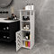 OHMG Badezimmerbodenschrank, Toilettenschrank, freistehende Möbel, multifunktionaler Minischrank mit offenem Regal, Eckschrank für Wohnzimmer, kleine Räume