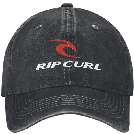 YANIUIE Klassische Ripcurl Baseballmützen Unisex Distressed Denim Kopfbedeckungen Outdoor Workouts Verstellbare Mützen Hut Geschenk