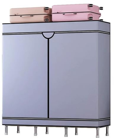 KLJUddGY Armario Armario Plegable, Armario para Ropa de Acero Inoxidable, Armario, armarios Desmontables para Dormitorio, Armario portátil Colgante ordenado