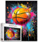 Tucocoo Graffiti-Basketball-Puzzle, 1000 Teile, Puzzles für Erwachsene, bunte Kunst-Puzzles für schwierige, anspruchsvolle Familienaktivitäten, Lernspiele, Bastelarbeiten, Puzzle für Heimdekoration,