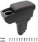 KAERGK Braccioli auto per console centrale Fiat 500 per auto, doppio spazio con portabevande facile da montare, comoda e resistente pelle nera (linea rossa)