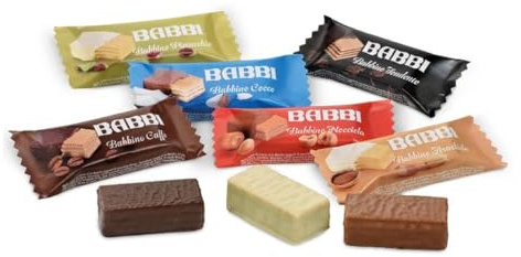 Wafer Assortiti Babbini Babbi Ricoperti di Cioccolato 1000 g