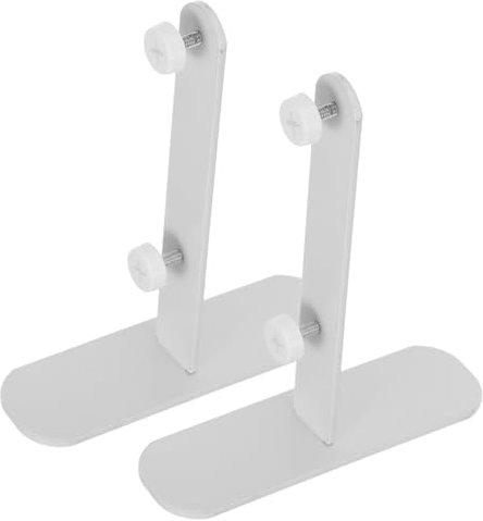 HOMSFOU 2pcs Perfboard Brackets Desktop Stand Desk Table Pegboard Mount Bracket Heavy Duty Floating Pegboard Desk Fixing Clamp Table Pegboard Fixing Part Metal Brackets for Wood White Iron