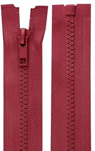 1 Reißverschluss Kunststoff-Profil 5mm 35 cm teilbar, Autolock, Farbwahl, Farbe:bordeaux