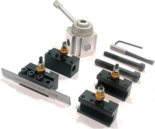 MachEl Aluminium body quick change tool post set for mini lathe machine