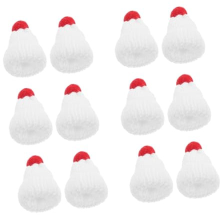 KONTONTY 12 Stück Mini-strickmützen Christbaumschmuck Basteln Für Puppen Weihnachtsdeko Klein Mützen Zum Selbermachen
