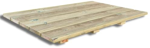 Tapis de douche antidérapant 118 x 78 cm, en bois de pin imprégné, épaisseur 5 cm