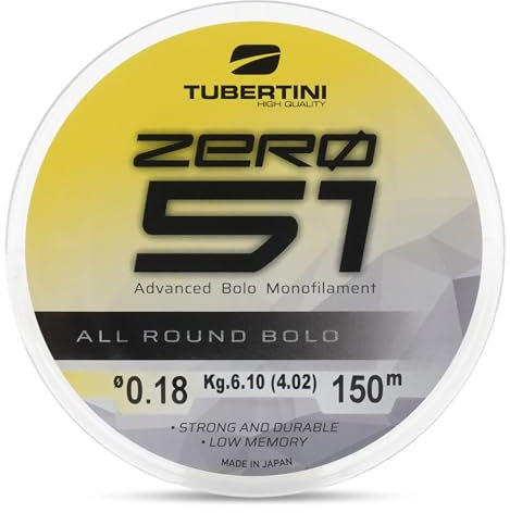 Tubertini Monofilo da Pesca ZERO 51 ALL ROUND BOLO (Ø 0.25 mm, 300 mt)